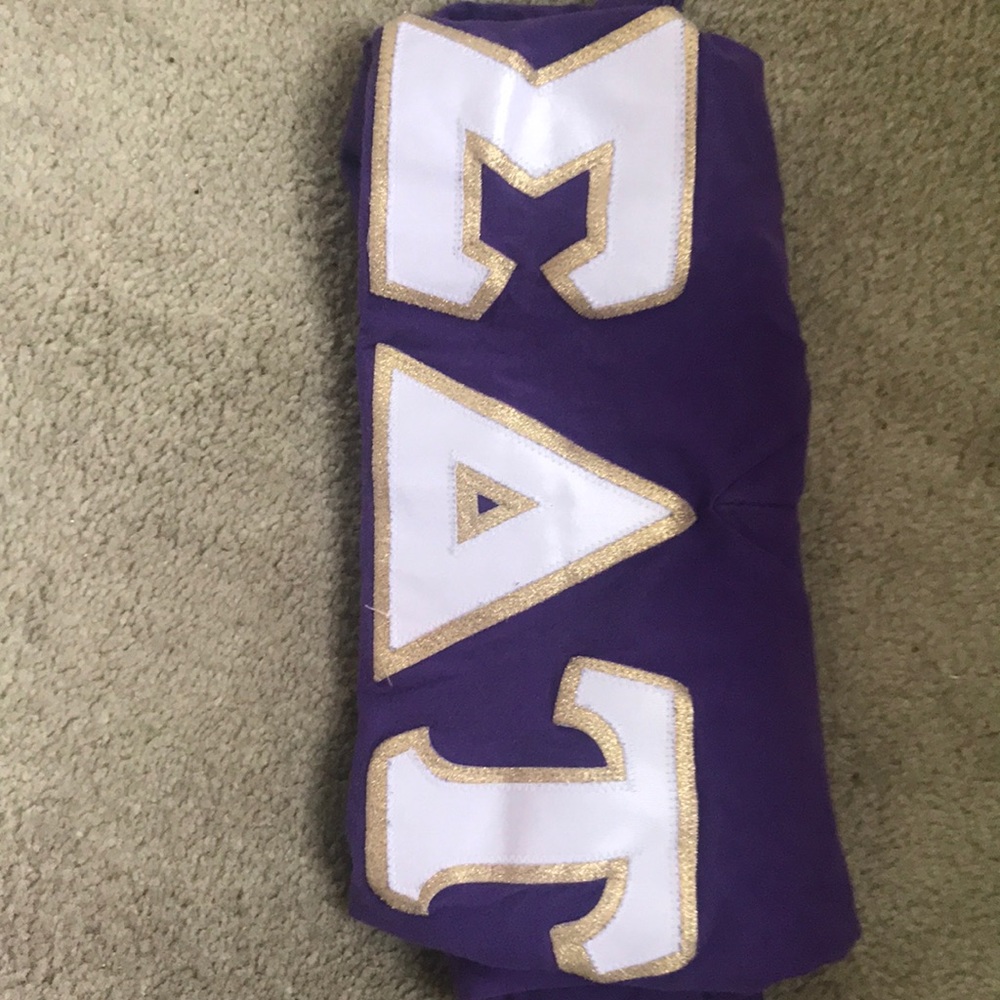 Purple sigma delta tau letters